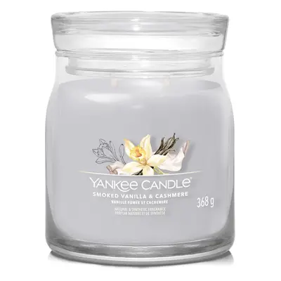 Yankee Candle Aromatická svíčka Signature sklo střední Smoked Vanilla & Cashmere 368 g