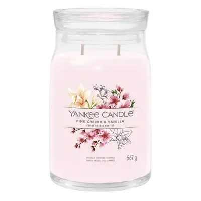 Yankee Candle Aromatická svíčka Signature sklo velké Pink Cherry & Vanilla 567 g