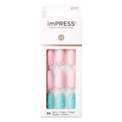 KISS Samolepící nehty imPRESS Nails Dew Drop 30 ks