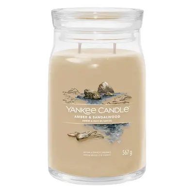 Yankee Candle Aromatická svíčka Signature sklo velké Amber & Sandalwood 567 g