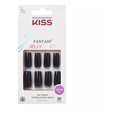 KISS Gelové nehty Gel Fantasy Jelly Color 28 ks