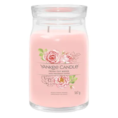 Yankee Candle Aromatická svíčka Signature sklo velké Fresh Cut Roses 567 g