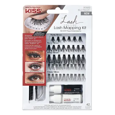 KISS Umělé trsové řasy 3D DIY Faux Extensions Lash Mapping Kit