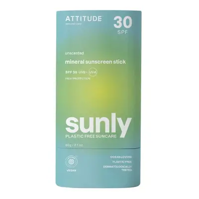 Attitude Minerální ochranná tyčinka na tělo bez parfemace SPF 30 Sunly (Mineral Sunscreen Stick)