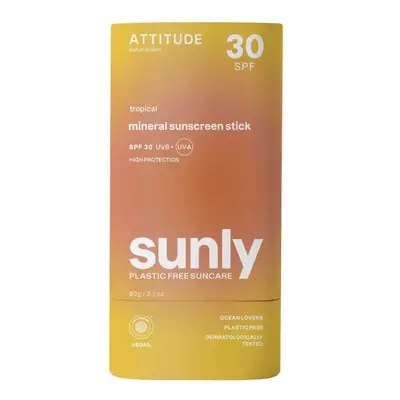 Attitude Minerální ochranná tyčinka na tělo Tropical SPF 30 Sunly (Mineral Sunscreen Stick) 60 g