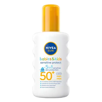 Nivea Dětský sprej na opalování SPF 50+ Sun Kids (Sensitive Protect & Care Sun Spray) 200 ml