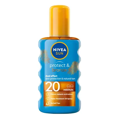 Nivea Olej na opalování ve spreji podporující zhnědnutí SPF 20 Sun (Protect & Bronze Oil) 200 ml