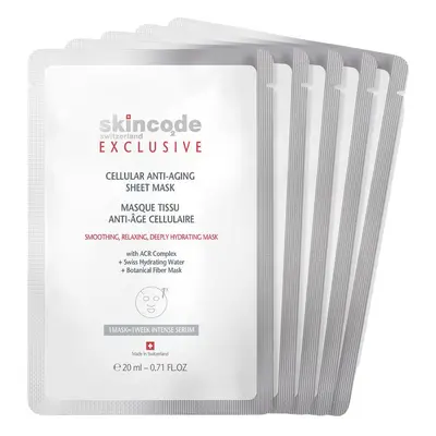 Skincode Pleťová textilní maska Exclusive (Cellular Anti-Aging Sheet Mask) 5 x 20 ml