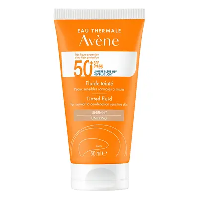 Avène Tónovaný fluid na opalování pro citlivou, normální až smíšenou pleť SPF 50+ Unifying (Tint