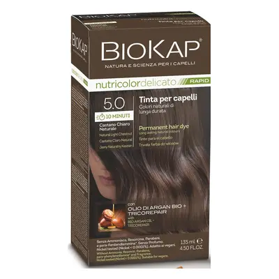 Biokap BIOKAP DELICATO RAPID barva na vlasy - 5.0 Kaštanová světlá přírodní 135 ml