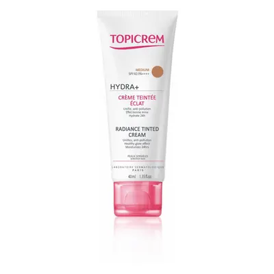 Topicrem Hydratační tónující pleťový krém SPF 50 (Radiance Tinted Cream) 40 ml Claire - Light