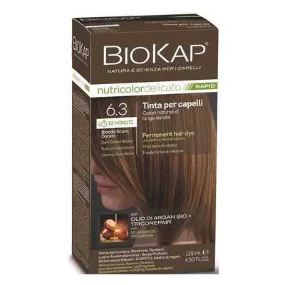 Biokap BIOKAP DELICATO RAPID barva na vlasy - 6.30 Tmavá blond zlatá 135 ml