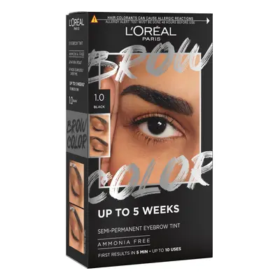 L´Oréal Paris Semi-permanentní barva na obočí Brow Color (Semi-Permanent Eyebrow Tint) 1.0 Black