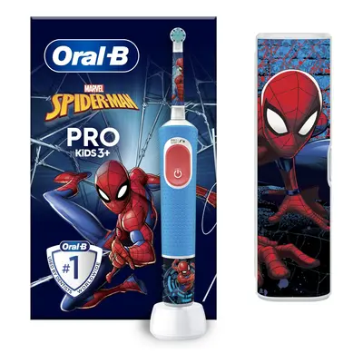 Oral B Elektrický zubní kartáček s cestovním pouzdrem Vitality Pro Kids Spiderman