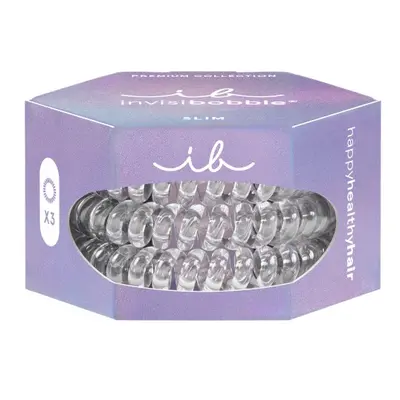 Invisibobble Gumička do vlasů Slim Premium Crystal Clear 3 ks