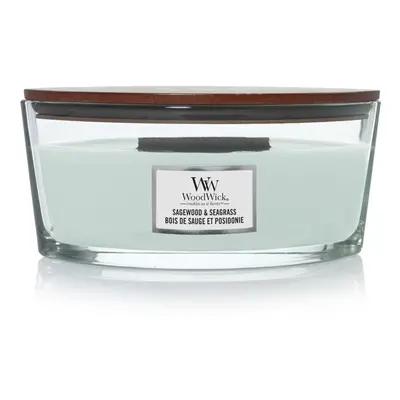 WoodWick Vonná svíčka loď Sagewood & Seagrass 453,6 g