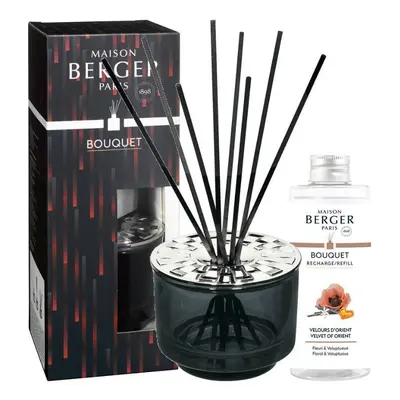 Maison Berger Paris Dárková sada aroma difuzér Variation černý + náplň Samet z Orientu 200 ml