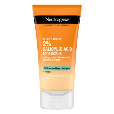 Neutrogena Vyhlazující peeling Clear & Defend (Facial Scrub) 150 ml