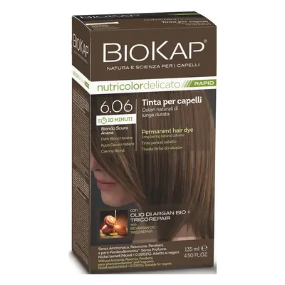 Biokap BIOKAP DELICATO RAPID barva na vlasy - 6.06 Tmavá blond Havana 135 ml