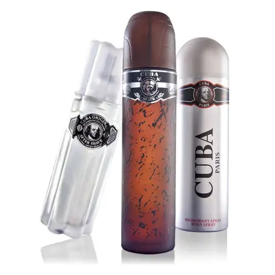 Cuba Black - EDT 100 ml + deodorant ve spreji 200 ml + voda po holení 100 ml