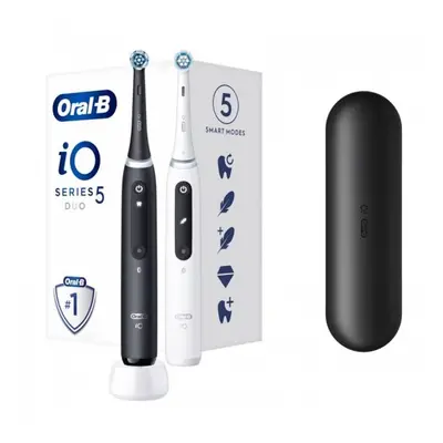 Oral B Elektrický zubní kartáček iO Series 5 Matt Black + Quite White Duo Pack