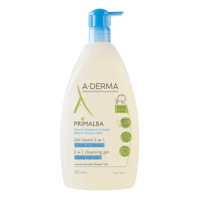 A-DERMA Čisticí gel pro miminka 2v1 Primalba (2in1 Cleansing Gel) 750 ml