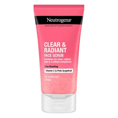 Neutrogena Osvěžující peeling s výtažkem z růžového grepu Clear & Radiant (Face Scrub) 150 ml