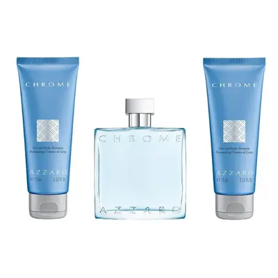 Azzaro Chrome - EDT 100 ml + 2 x 75 ml sprchový gel a šampon 2v1