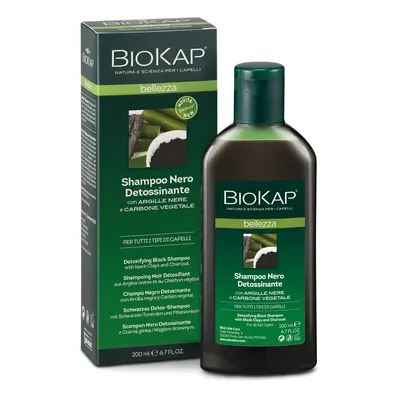 Biokap Detoxikační šampon na vlasy s černým jílem a aktivním uhlím 200 ml