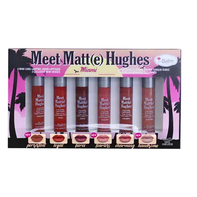 theBalm Sada šesti dlouhotrvajících tekutých rtěnek Meet Matte Hughes - Miami