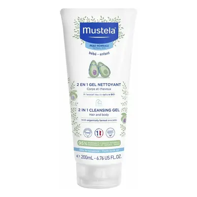 Mustela Dětský sprchový gel na tělo a vlasy (2 in 1 Cleansing Gel) 200 ml