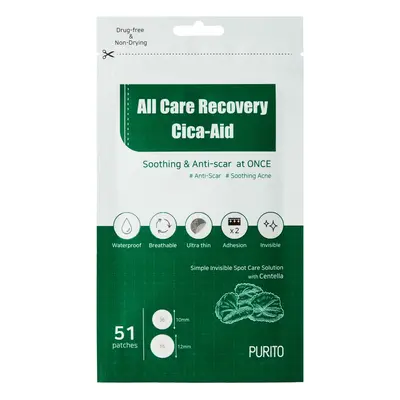 PURITO Náplasti na pupínky All Care Recovery Cica Aid (Patches) 51 ks