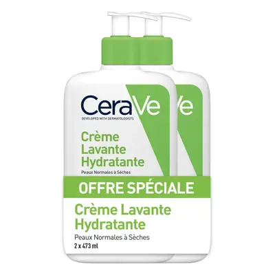 CeraVe Sada hydratačních čisticích gelů na obličej i tělo (Hydrating Cleanser) 2 x 473 ml