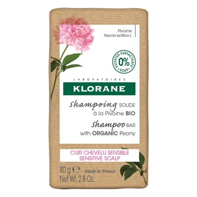 Klorane Tuhý šampon pro citlivou pokožku hlavy Pivoňka (Shampoo Bar) 80 g