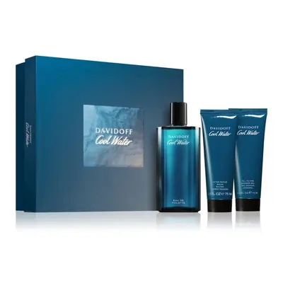 Davidoff Cool Water Man - EDT 125 ml + sprchový gel 75 ml + balzám po holení 75 ml