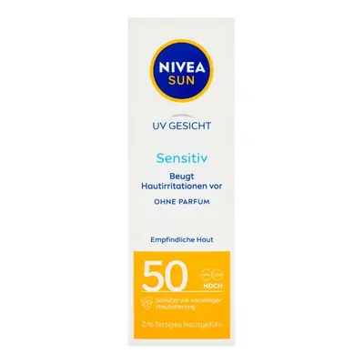 Nivea Pleťový krém na opalování pro citlivou pleť Sensitive SPF 50 (Sun Allergy Protection) 50 m