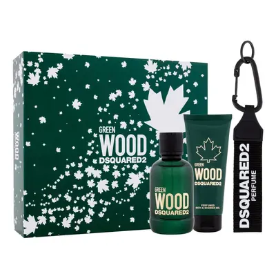 Dsquared² Green Wood - EDT 100 ml + sprchový gel 100 ml + klíčenka