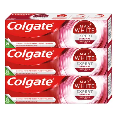 Colgate Bělicí zubní pasta Max White Expert Original 3 x 75 ml