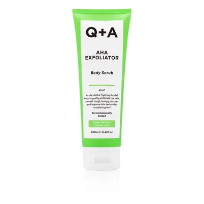 Q+A Tělový peeling s AHA kyselinou AHA Exfoliator (Body Scrub) 250 ml