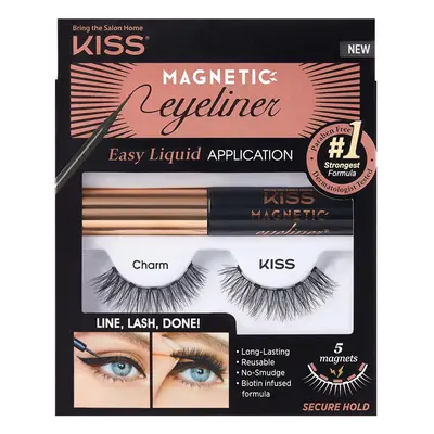 KISS Magnetické umělé řasy s očními linkami 07 Charm (Magnetic Eyeliner & Lash Kit)