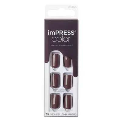 KISS Samolepící nehty imPRESS Color Try Gray 30 ks