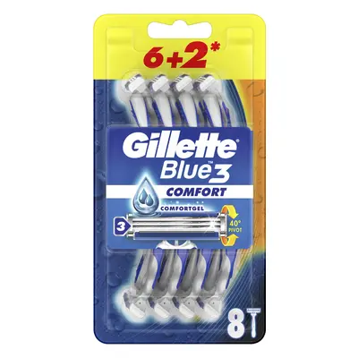 Gillette Jednorázová holítka Blue3 Comfort 6+2 ks