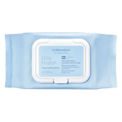 Missha Odličovací pleťové ubrousky Super Aqua Ultra Hyalon (Cleansing Water Tissue) 30 ks