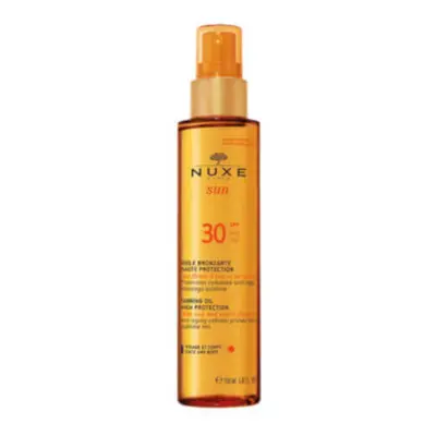 Nuxe Bronzující olej na opalování na obličej a tělo SPF 30 Sun (Tanning Oil For Face And Body) 1