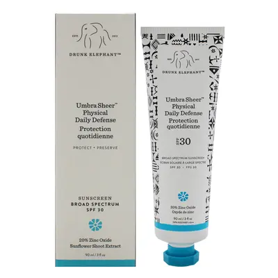 Drunk Elephant Pleťový opalovací krém SPF 30 Umbra Sheer (Physical Daily Defense) 90 ml