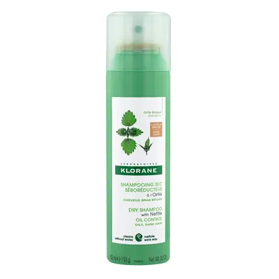 Klorane Seboregulační suchý šampon na tmavé mastné vlasy kopřiva (Dry Shampoo) 150 ml