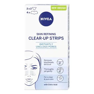 Nivea Osvěžující čisticí pleťové náplasti (Refining Clear-Up Strips) 6 ks