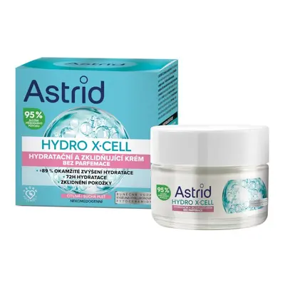 Astrid Hydratační a zklidňující krém pro citlivou pleť bez parfemace Hydro X-Cell 50 ml