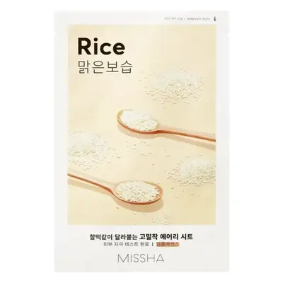 Missha Zjemňující pleťová maska Rice Airy Fit (Sheet Mask) 19 g