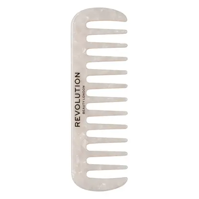 Revolution Haircare Hřeben pro kudrnaté a silné vlasy Natural Curl Wide (Tooth Comb White)